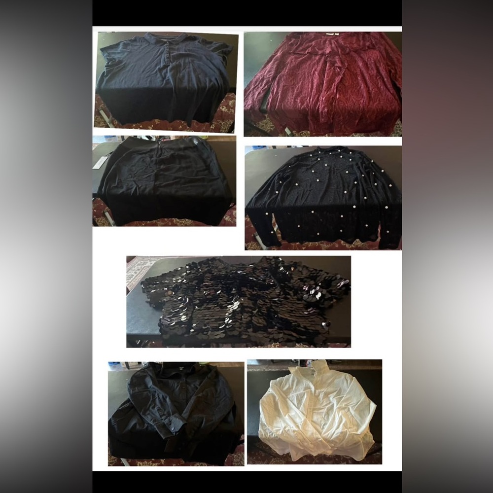 Elegant Black and Red Tops Collection